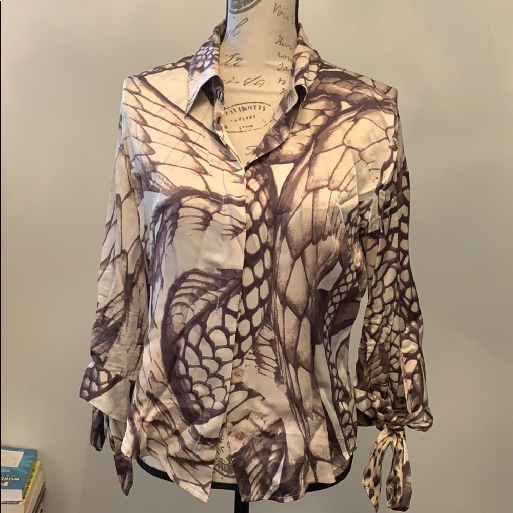 Guc Just Cavalli Silk Blouse, Size 44